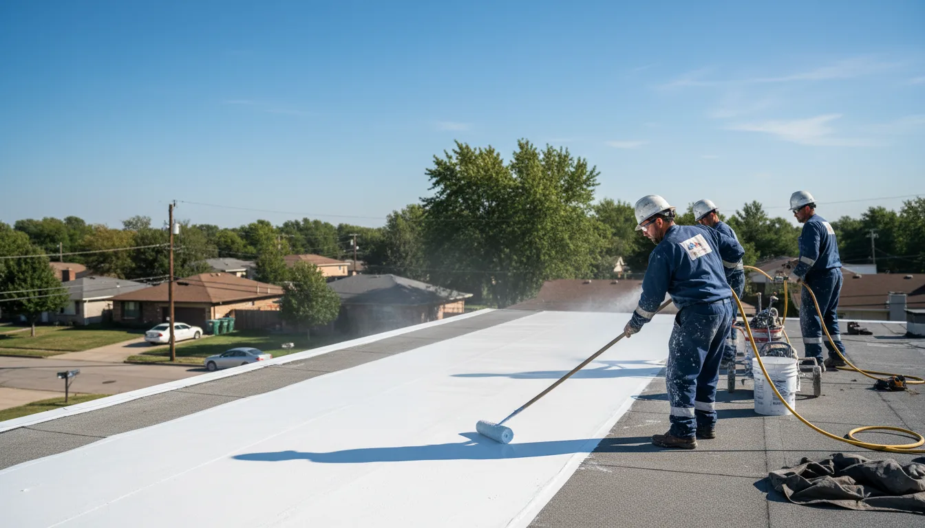 Commercial roof coating in Baskin, LA near me
